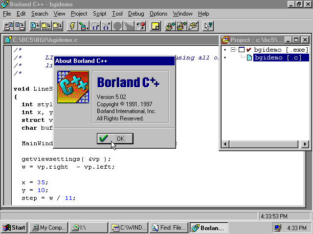 borland c++ 5.02 gratuit